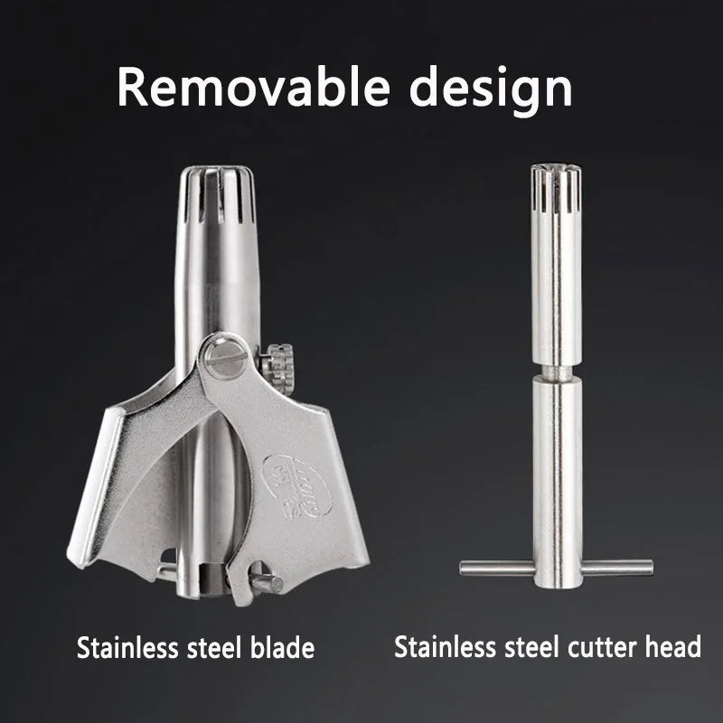 Nose Trimmer for Men Stainless Steel Manual Trimmer for Nose Razor Shave Washable Nose Ear Hair Trimmer