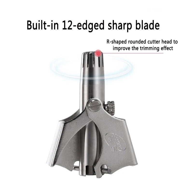 Nose Trimmer for Men Stainless Steel Manual Trimmer for Nose Razor Shave Washable Nose Ear Hair Trimmer