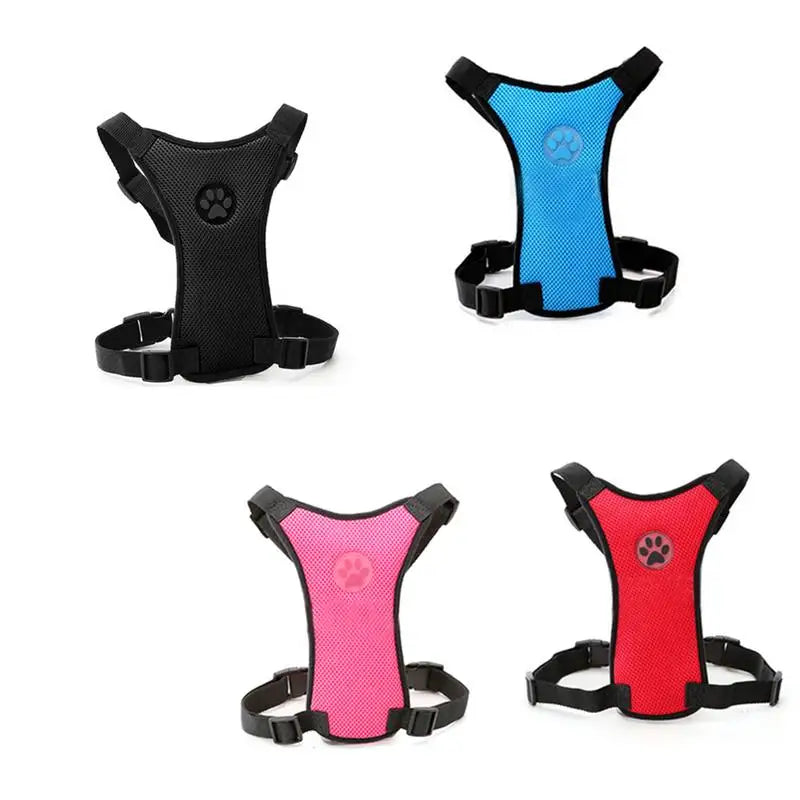 NEW Breathable Mesh Dog Harness With Adjustable Straps Pet Harness With Car Automotive Seat Safety Belt Dog Chest Straps