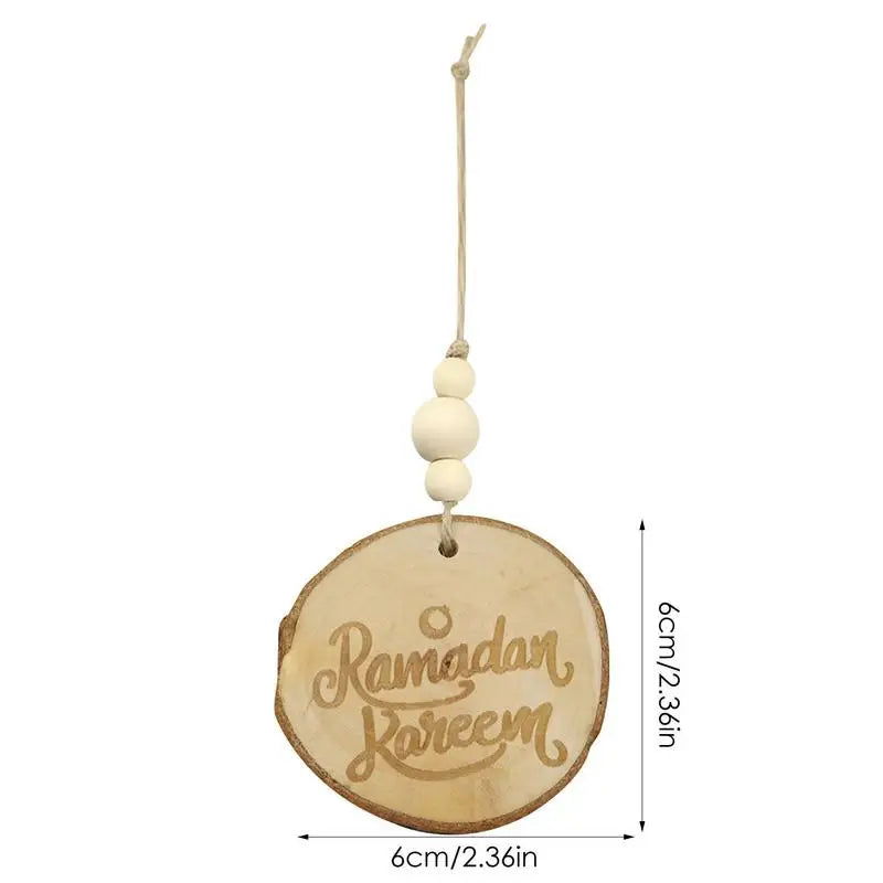 EID Mubaraks Wooden Ornaments Hollow Star Moon Hang Pendants Ramadans Decoration For Home Islamic Muslims Party Eid Decor