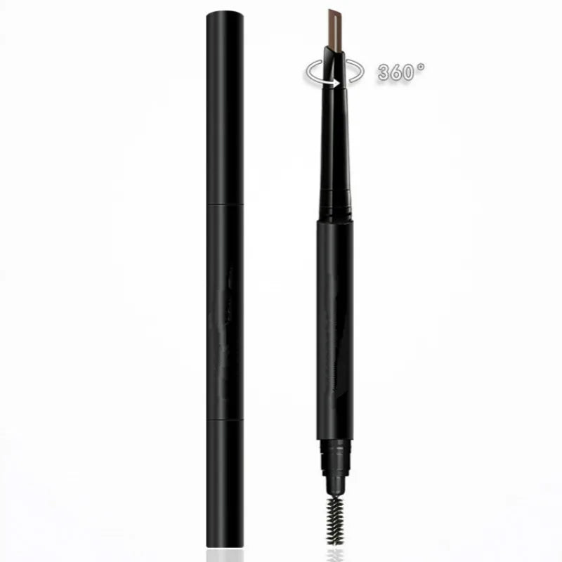 5 Color Double Ended Eyebrow Pencil Waterproof Long Lasting No Blooming Rotatable Triangle Eye Brow Tattoo Pen Makeup