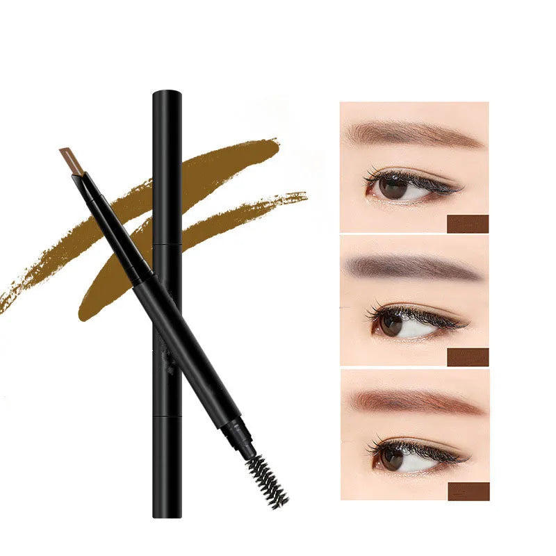 5 Color Double Ended Eyebrow Pencil Waterproof Long Lasting No Blooming Rotatable Triangle Eye Brow Tattoo Pen Makeup