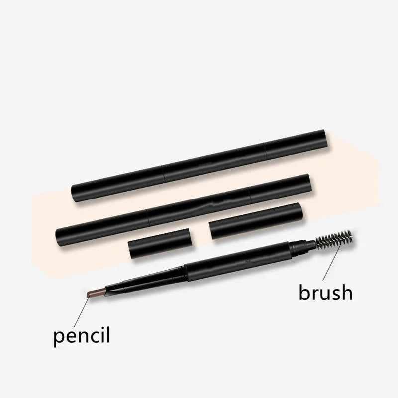 5 Color Double Ended Eyebrow Pencil Waterproof Long Lasting No Blooming Rotatable Triangle Eye Brow Tattoo Pen Makeup