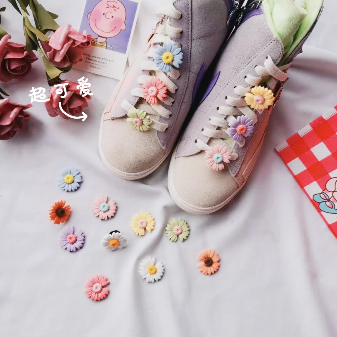 1Pcs DIY Flowers Shoe Buckle Girls And Children's DIY Shoes Accessories Trend Creative Shoelaces Decorative Shoes Accessories