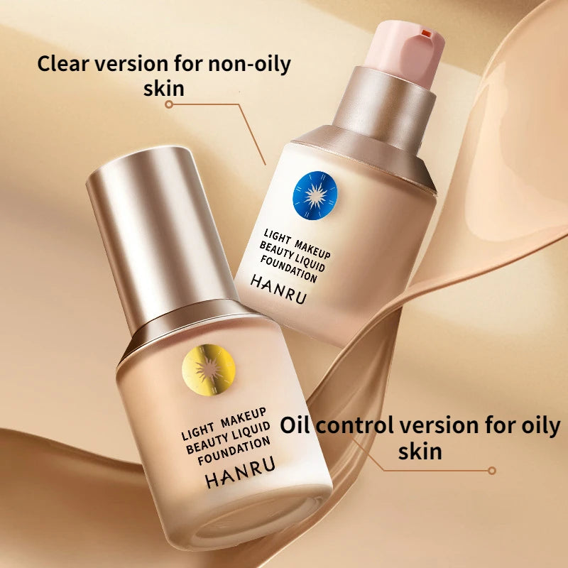 Soft Matte Long wear Liquid full cover Foundation Perfect 2 in 1 Waterproof Contour Foundation Concealer 30ml base makeup