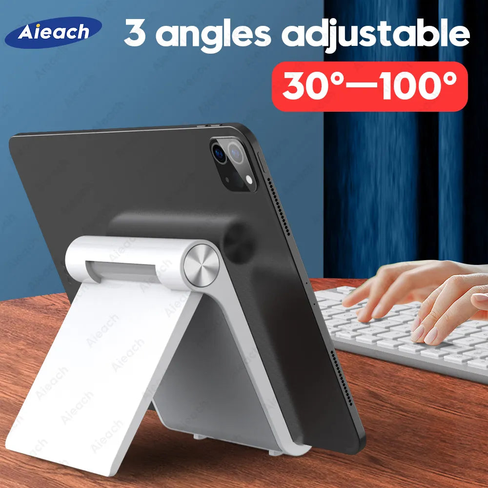 Desktops Holder For Tablet 7.9 to 11 inch , Adjustable Folding Bracket Tablet Stand For iPad Xiaomi Samsung Mobile Phone Support