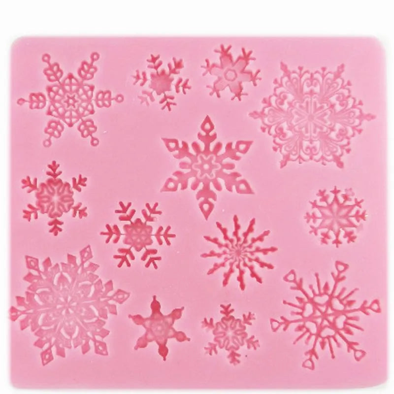 2022 3D Cake Decorations Snowflake Lace Chocolate Party DIY Fondant Kitchen Baking Cooking Cake Decorating Tools Silicone Molds