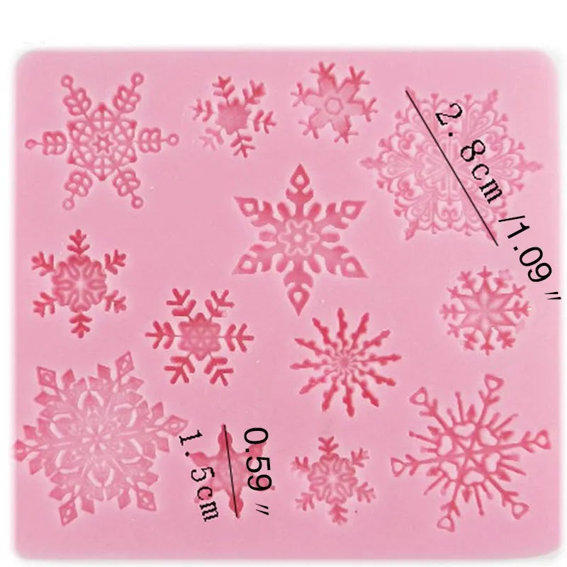 2022 3D Cake Decorations Snowflake Lace Chocolate Party DIY Fondant Kitchen Baking Cooking Cake Decorating Tools Silicone Molds