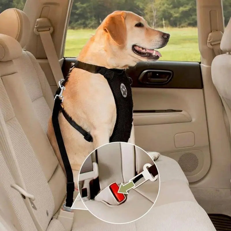 NEW Breathable Mesh Dog Harness With Adjustable Straps Pet Harness With Car Automotive Seat Safety Belt Dog Chest Straps