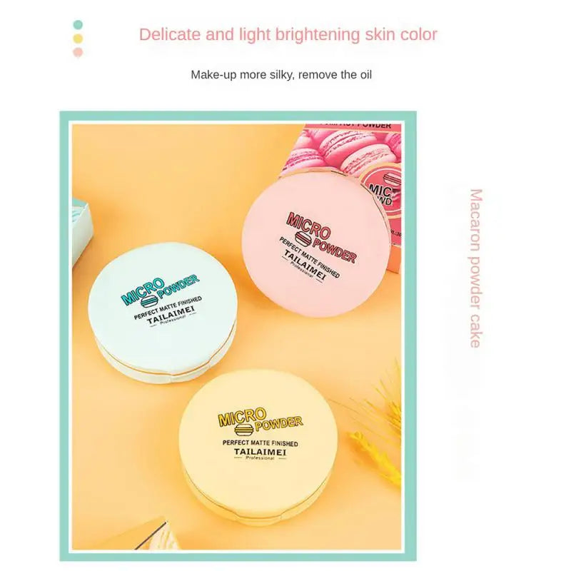TLM Powder Cake Brightens Oil Control Sweat Proof Durable Makeup Concealer White Hard To Take Off Makeup DoubleLayer Powder Cake