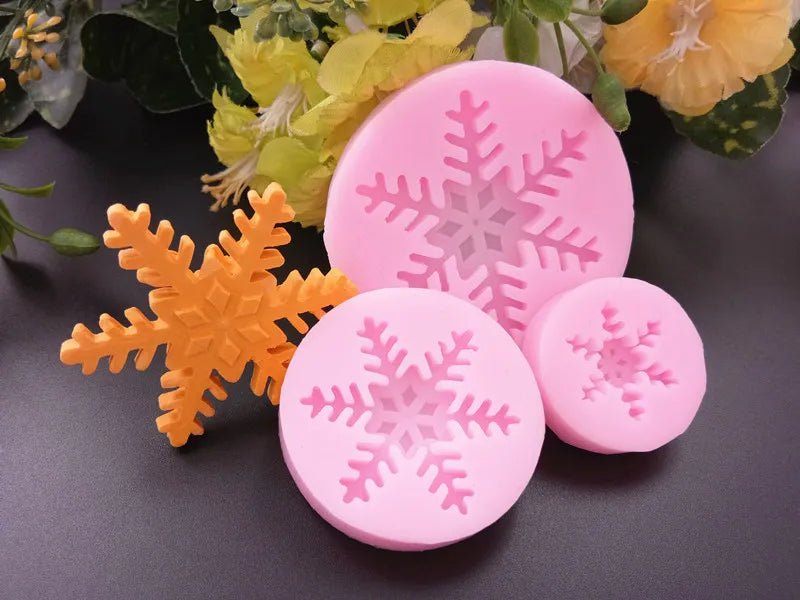 2022 3D Cake Decorations Snowflake Lace Chocolate Party DIY Fondant Kitchen Baking Cooking Cake Decorating Tools Silicone Molds