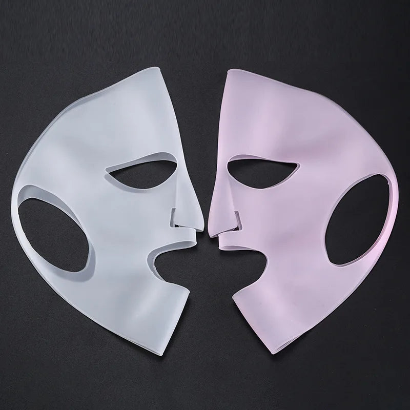 Silicone Face Mask Reusable Moisturizing Lifting Firming Anti Wrinkle V Shape Face Firming Gel Sheet Mask Ear Fixed Skin Care