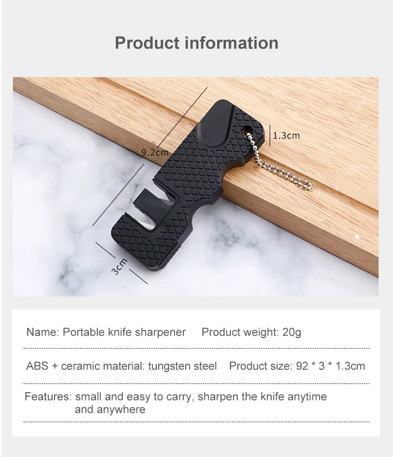 Portable Keychain Knife Sharpener Mini Scissor Knife Sharpening Whetstone Diamond Sharpening Stone Kitchen Tools Accessories