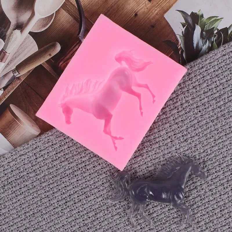 Horse Fondant Cake Silicone Mold Cookie Ice Cream Molds Biscuits Candy Chocolate Mould Baking Cake Decoration Tools