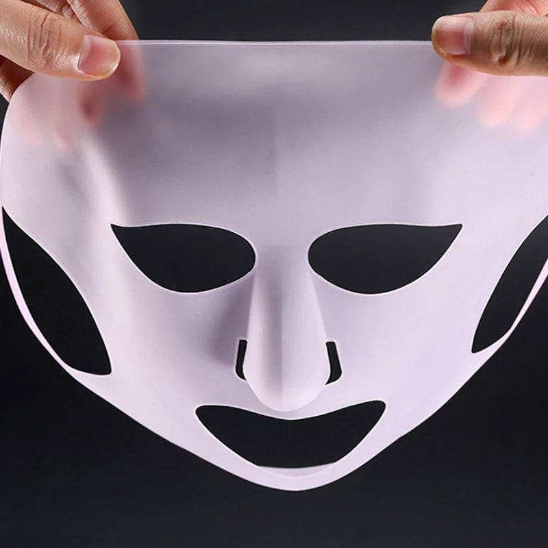 Silicone Face Mask Reusable Moisturizing Lifting Firming Anti Wrinkle V Shape Face Firming Gel Sheet Mask Ear Fixed Skin Care