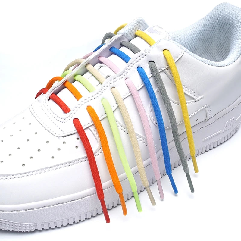 New Style Multi Color Elastic No Tie Shoelaces Semicircle Shoe Laces For Kids and Adult Sneakers Quick Lazy Shoelace