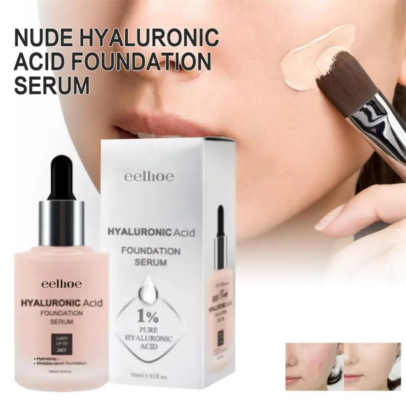 2023 Hyaluronic Acid Liquid Foundation Professional Full Coverage Holding Makeup Liquid Foundation Liquid Foundation