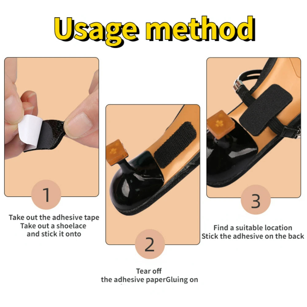 Women Shoelaces Free Triangle Bundle High Heels Adjustable Shoe Belt Ankle Holding Loose Anti-skid Bundle Laces Tie Straps Band