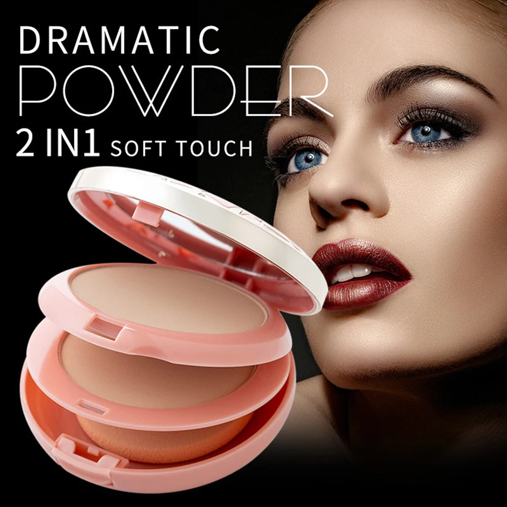 TLM Face Loose Powder Cushion Powder Oil-Control Concealer Matte Smooth Finish Concealer Makeup Pressed Powder TSLM1