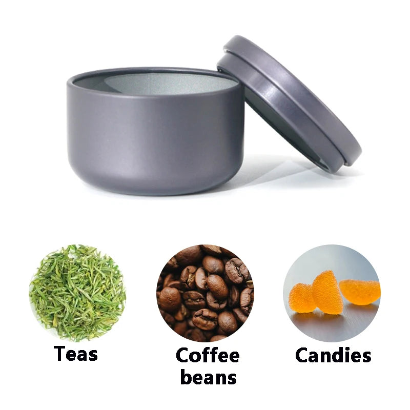 6 Colors Portable Tea Cans Thick Iron Stash Sealed Cans Smell Proof Container Spice Storage Organizer Box Kitchen Gadgets