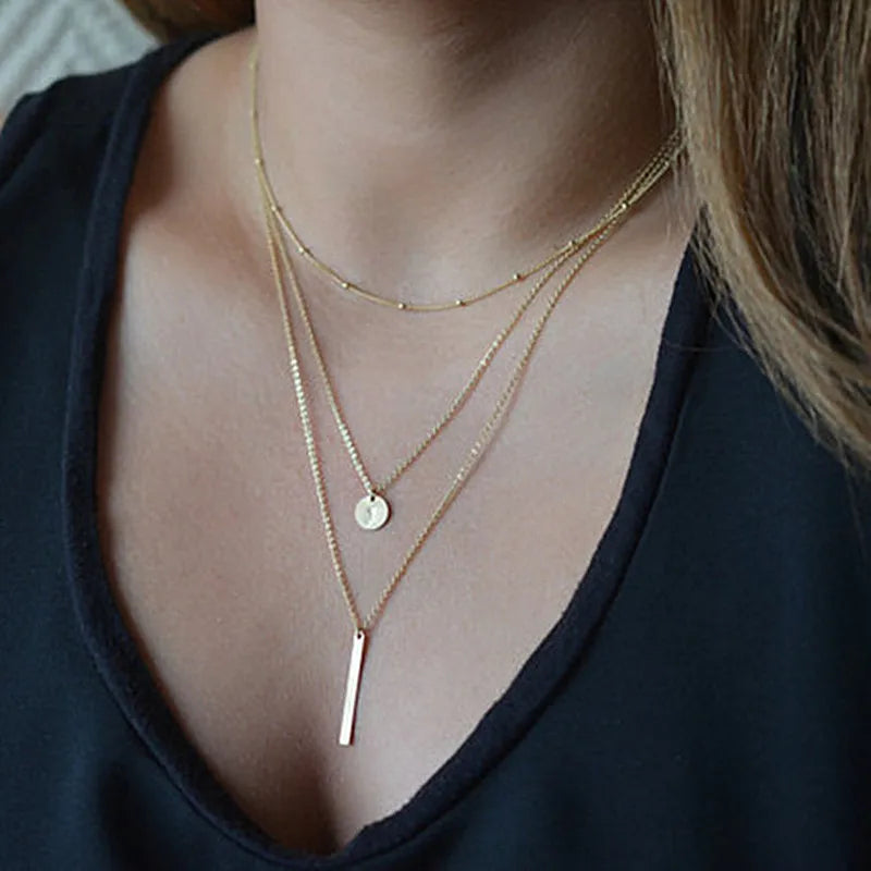 New European Lock Pendants Women Necklaces Exaggerated Gold Color Chain Neckalces Personality Collars for Female colar choker
