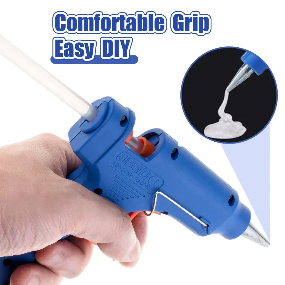 Hot Melt Glue Gun with 7mm*100m Glue Sticks 20W Electric Mini Household Heat Temperature Thermo Tool Industrial Repair Tools Gun