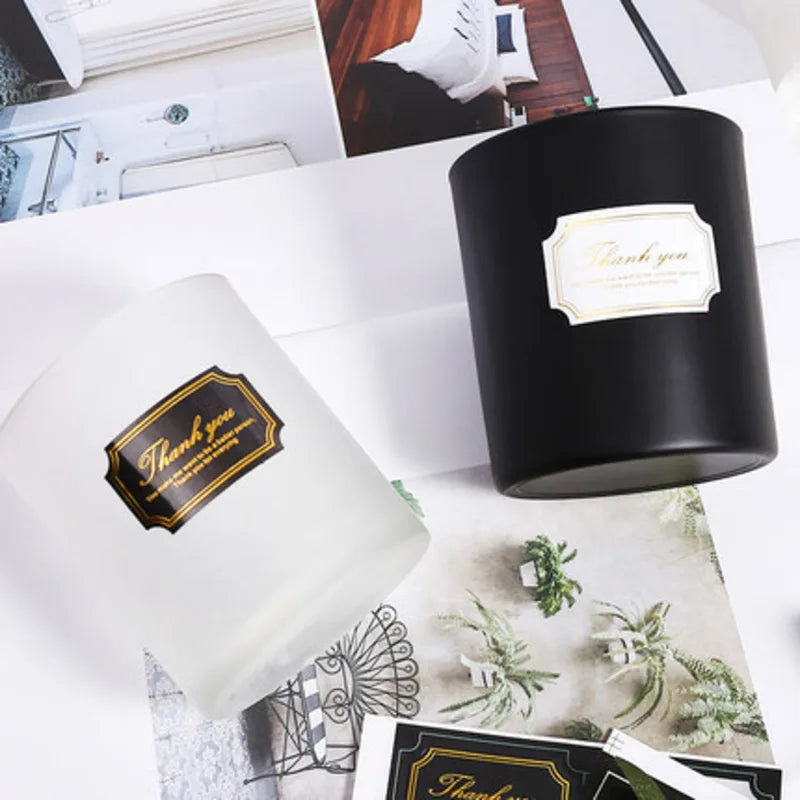 Candle jar decorative sticker handmade diy making Candle color mixed sticker black white sticker packaging sticker candles