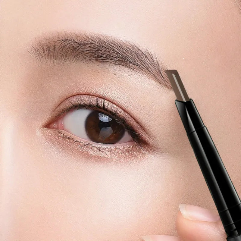 5 Color Double Ended Eyebrow Pencil Waterproof Long Lasting No Blooming Rotatable Triangle Eye Brow Tattoo Pen Makeup