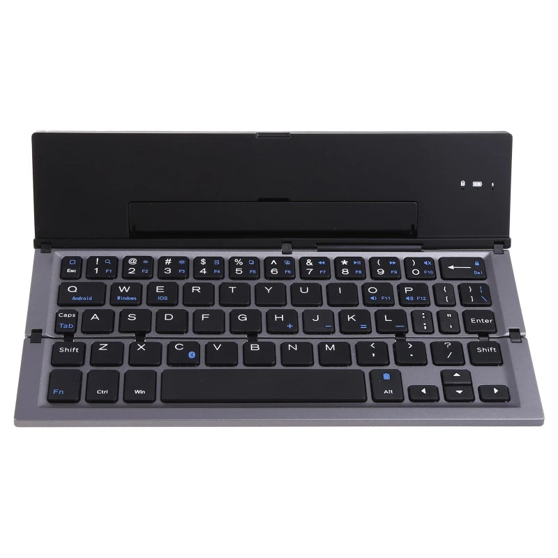 Foldable Rechargeable Keyboard Mini Wireless Bluetooth-compatible Keyboards Aluminum Alloy Portable Travel Office Home