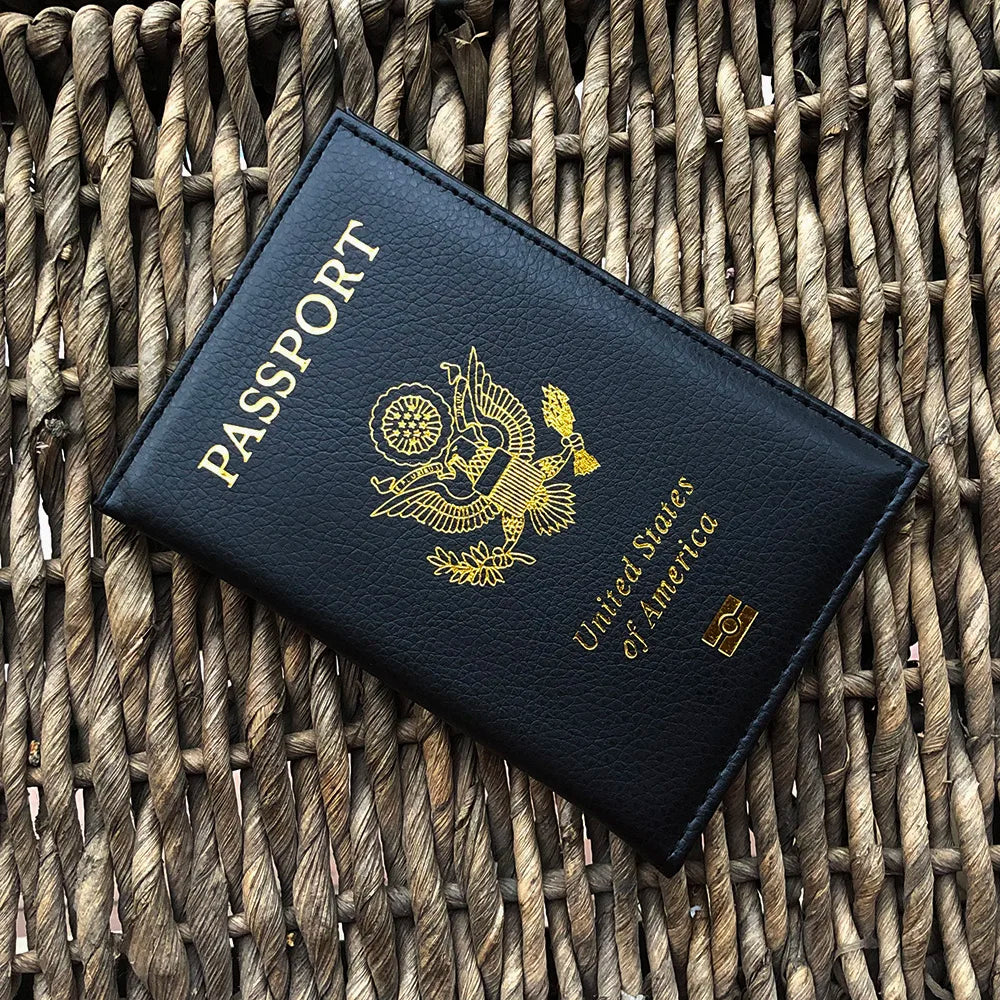 Travel Passport Cover USA women Cute Pink Personalized Passport Holder designer Travel Passport Case Pouch