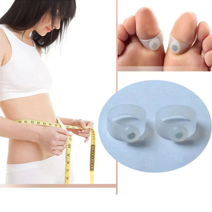 1 Pair Magnetic Therapy Toe Rings Lose Weight Keep Slimming Burn Fat Reduce Feet Massager Body Silicone Foot Massage Toe Rings