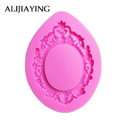 M0611 Frame silicone mold fondant mould cake decorating tools chocolate gumpaste molds