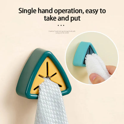Punch Free Towel Plug Holder Bathroom Organizer Rack Towels Storage Wash Cloth Clip Bathroom Kitchen Accessories Tool