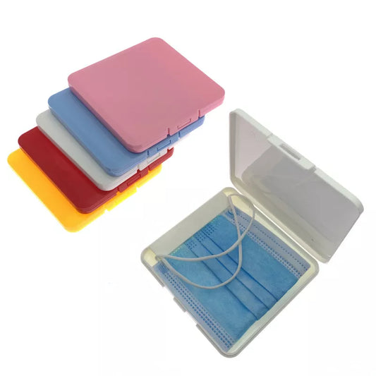 1pc Portable Moisture-Proof Dustproof Face Shield Mask Storage Box Disposable Face Nose Cover Organizer Holder Mask Storage Case