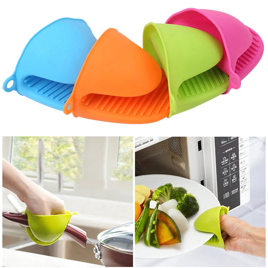 Oven Mitts Silicone Heat Resistant Gloves Clips Insulation Non Stick Anti-slip Pot Bowel Holder Clip Cooking Baking Kitchen Acce