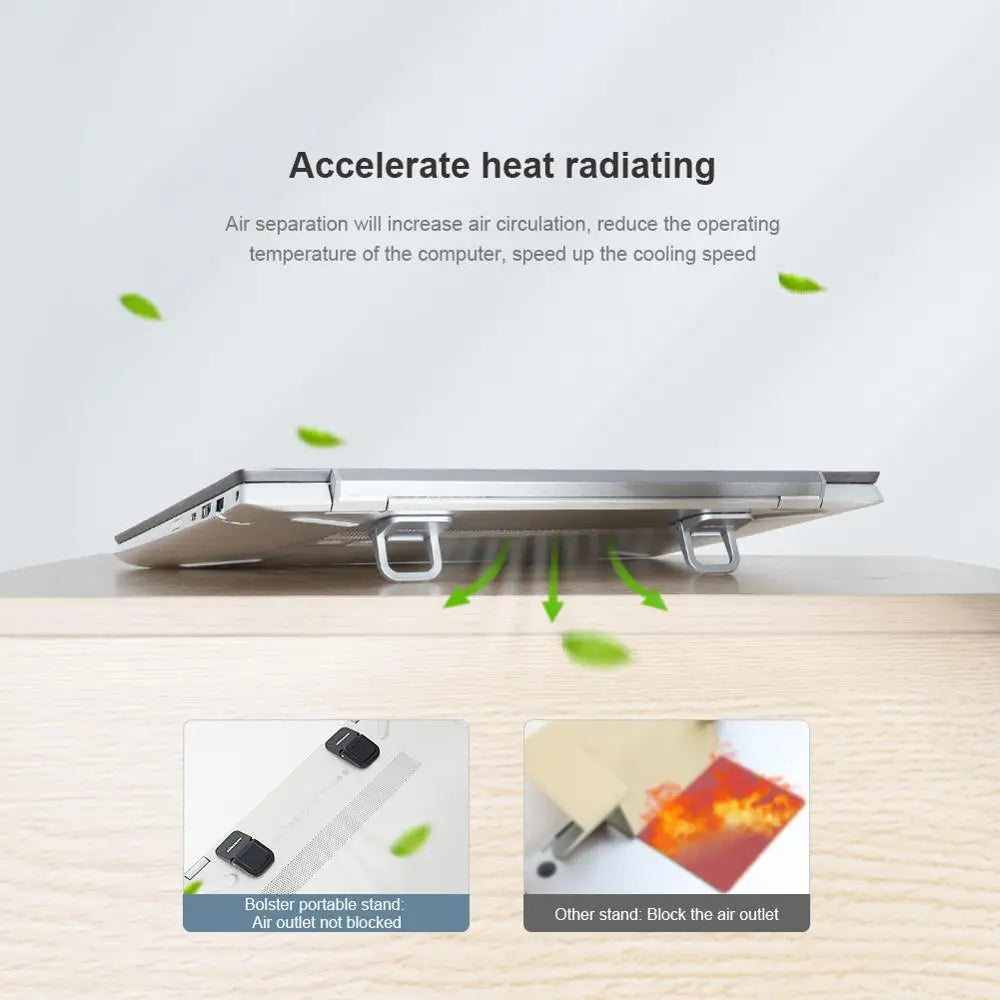 NILLKIN Bolster portable stand For Apple MacBook Air /Pro Huawei MateBook RedmiBook Zinc alloy creative stand laptop holder