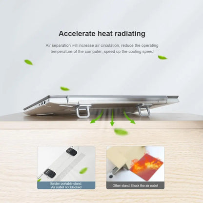 NILLKIN Bolster portable stand For Apple MacBook Air /Pro Huawei MateBook RedmiBook Zinc alloy creative stand laptop holder