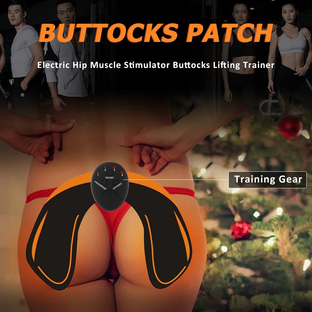 Muscle Electric Stimulator Trainer Fitness Abdominal Training Massager Building Body Hip Workout Machine Arm Belt Abdominal Pad