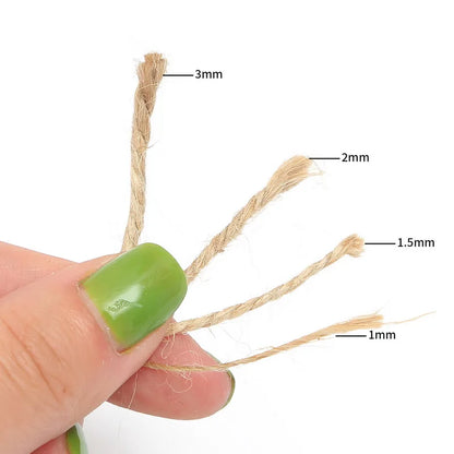 5-15m Natural Jute Twine Burlap String Hemp Rope Party Wedding Gift Wrapping Cords Thread DIY Scrapbooking Florists Craft Decor
