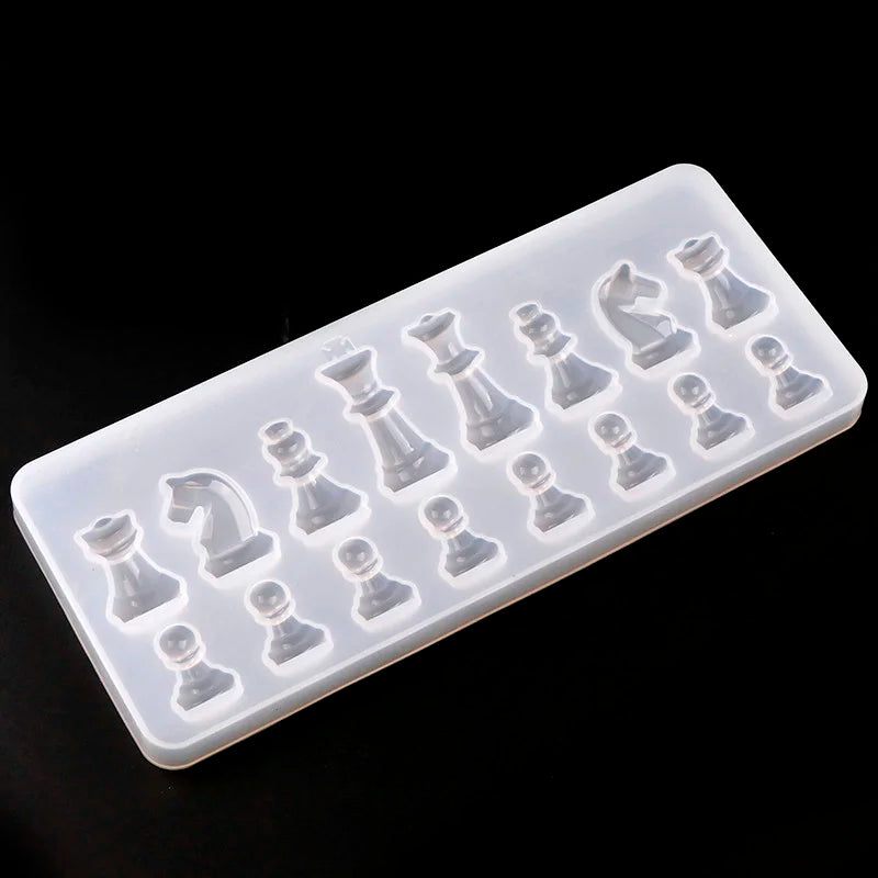 International Chess Shape Silicone Mold DIY Clay Epoxy Resin Mold Pendant Molds