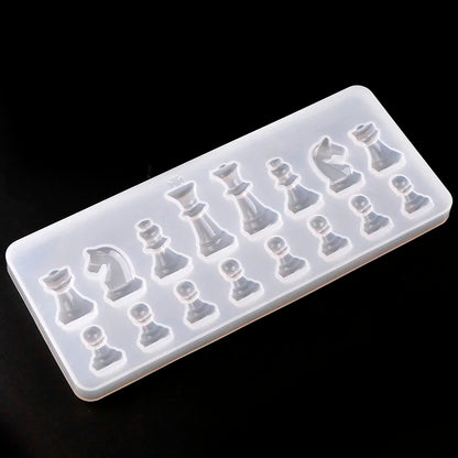 International Chess Shape Silicone Mold DIY Clay Epoxy Resin Mold Pendant Molds