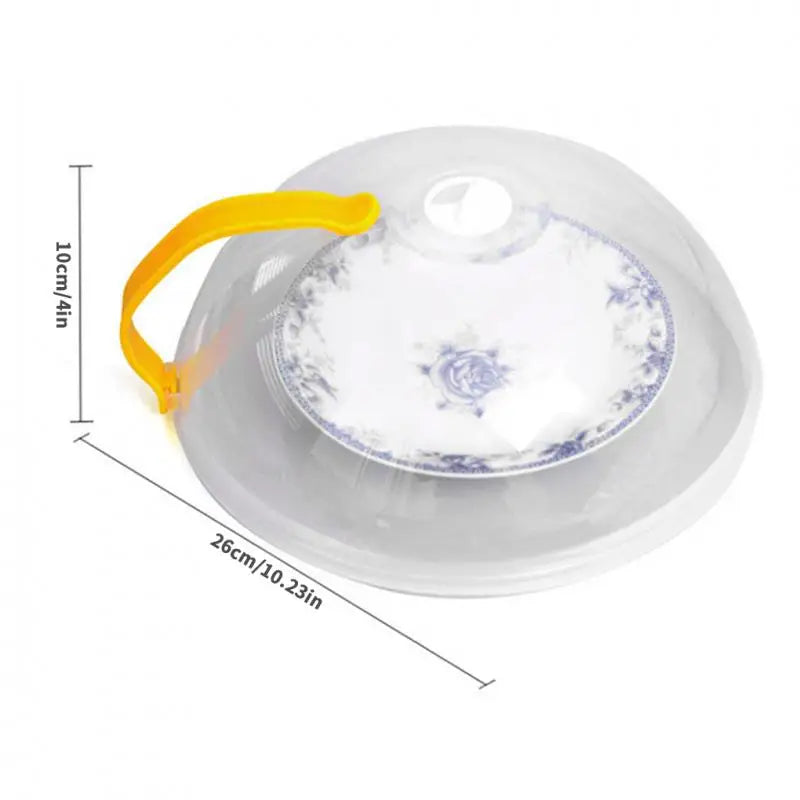 Microwave Oven Food Cover Heat Resistant Transparent Anti Sputtering Kitchen Cookware Parts Handle Reusable Airtight Food Covers