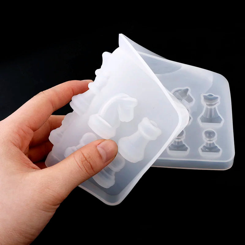 International Chess Shape Silicone Mold DIY Clay Epoxy Resin Mold Pendant Molds