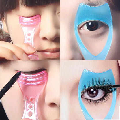 Eyelash Tools 3 in 1 Makeup Mascara Shield Guide Guard Curler Eyelash Curling Comb Lashes Cosmetics Curve Applicator Comb