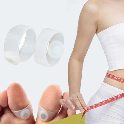 1 Pair Magnetic Therapy Toe Rings Lose Weight Keep Slimming Burn Fat Reduce Feet Massager Body Silicone Foot Massage Toe Rings