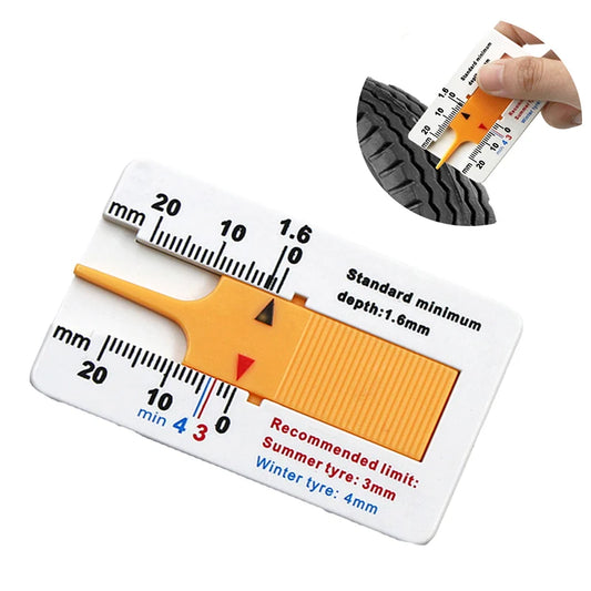 0-20mm Car Tyre Tread Depth Vernier Caliper Ruler Wheel Tire Thickness Gauges Tester Meter Indicator Measuring Tool Car Supplies