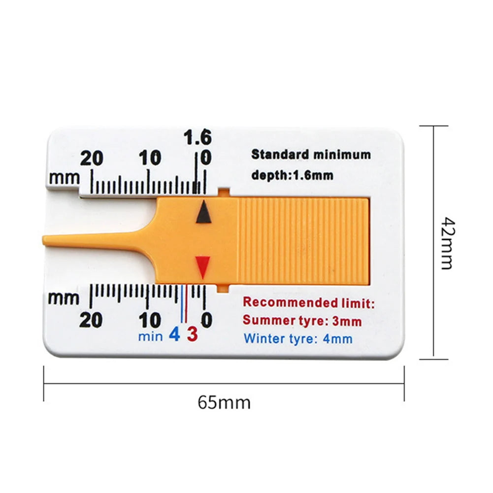 0-20mm Car Tyre Tread Depth Vernier Caliper Ruler Wheel Tire Thickness Gauges Tester Meter Indicator Measuring Tool Car Supplies