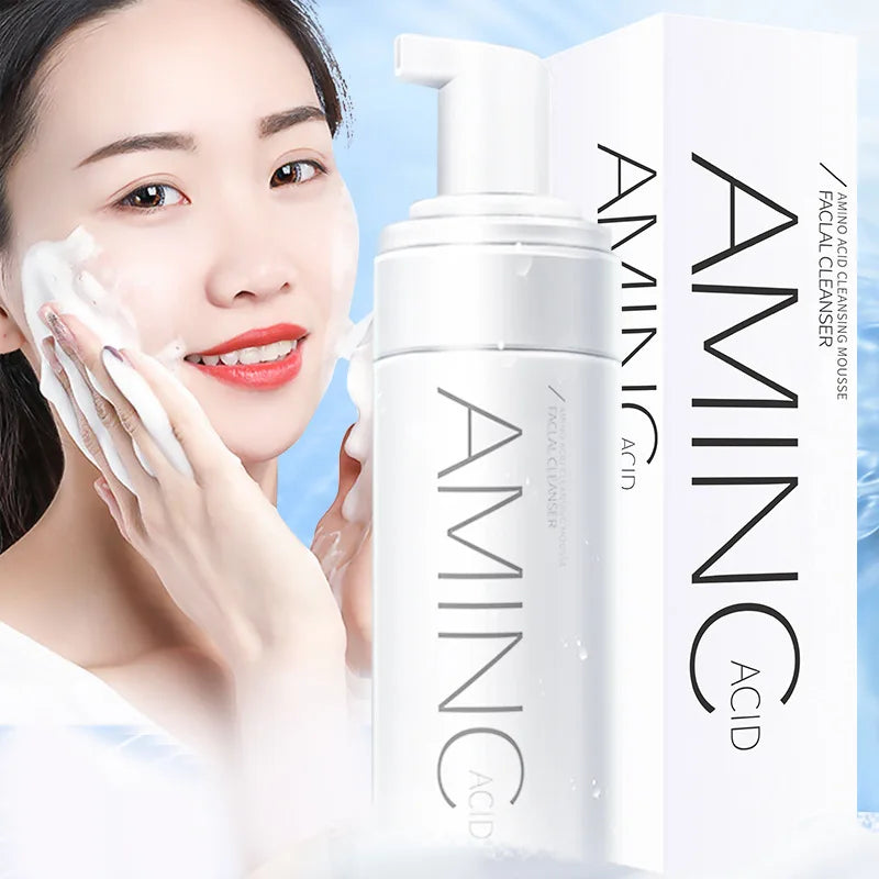 Amino Acid Cleansing Mousse Moisturizing Oil Control Deep Cleaning Facial Cleanser Foam Brighten Skin Colour Skin Care Products