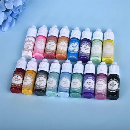10g DIY Resin Pigment UV Epoxy Silicone Mold Pigment Alcohol Ink Liquid Colorant Dye Ink Diffusion for Resin Jewelry Making