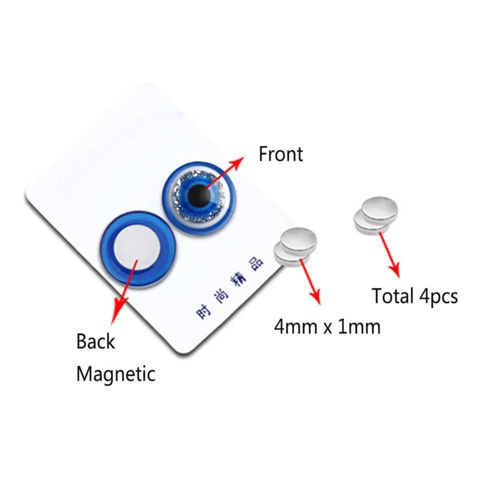 1 Pairs Blue/Black Magnetic Slimming Earrings Slimming Patch Lose Weight Health Magnets Of Lazy Paste Slim Patch